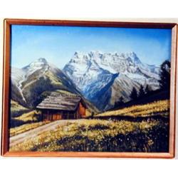 J. K. HANSEGGER 866 OIL ON CANVAS "SPRING IN THE V