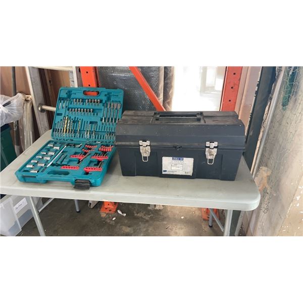 TOOLBOX WITH SOCKETS AND PARTIAL BIT SET