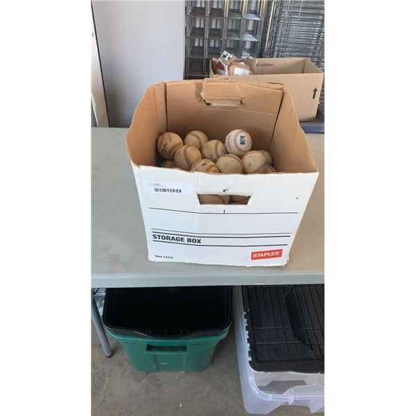 BOX OF BASEBALLS