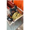 Image 9 : 2 TOOLBOXES WITH BIN OF DRILL, STRAPS AND MORE