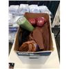 Image 1 : BOX OF BAGS, BOXING GLOVES AND MORE