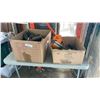 Image 1 : 2 BOXES OF ROOFING TORCHES NAIL GUN AND LASER LEVEL