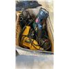 Image 2 : BOX AND BASKET  OF TOOLS, PIPE FITTINGS AND WOOD BOX