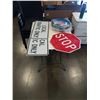 Image 1 : 4 METAL STREET SIGNS WITH METAL COORS TRAYS