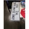 Image 2 : 4 METAL STREET SIGNS WITH METAL COORS TRAYS