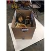 Image 1 : BOX OF METAL BASKETS AND PLANTERS