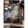 Image 5 : 2 BOXES OF 1/2IN NUTS, BOLTS, CHAIN HOOKS, HAND TOOLS AND MORE