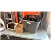 Image 1 : TOTE OF WELDING BLANKET, CUTTING DISCS, 2 MILLER METER KITS AND MORE