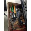 Image 3 : BOX OF EARPLUGS, HAND TOOLS, WRECKING BAR, TOOL ORGANIZER AND MORE