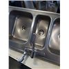 Image 3 : STAINLESS 3 SECTION SINK WITH FAUCET