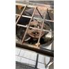 Image 2 : OUTDOOR COOKER DOUBLE BURNER WITH CART AND 3 TIER METAL SHELF