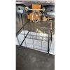 Image 5 : OUTDOOR COOKER DOUBLE BURNER WITH CART AND 3 TIER METAL SHELF