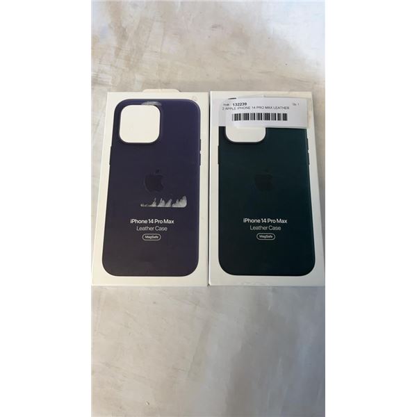 2 APPLE IPHONE 14 PRO MAX LEATHER CASES - RETAIL $139