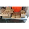 Image 1 : LOT OF BAMBOO KITCHEN DRAWER ORGANIZERS