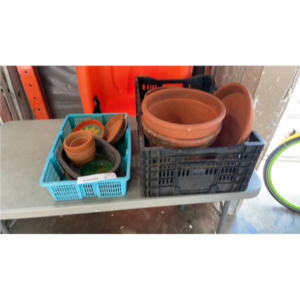 LOT OF TERRA COTTER PLANTERS