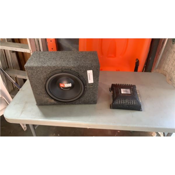 JBL BP150 AMPLIFIER AND JBL 1000 WATT SUB