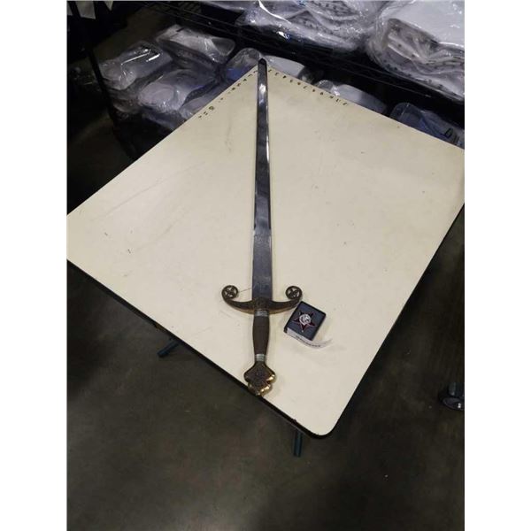 40" DECRATIVE SWORD AND REPLICA PIN