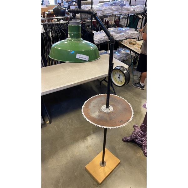 DECORATIVE SAW BLADE TABLE INDUSTRIAL SHADE LAMP CLOCK