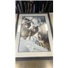 Image 2 : LARGE FRAMED WOLF PRINT AND 2 OTHER PRINTS
