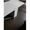 Image 3 : WHITE IKEA DROP SIDE TABLE W/ DRAWERS