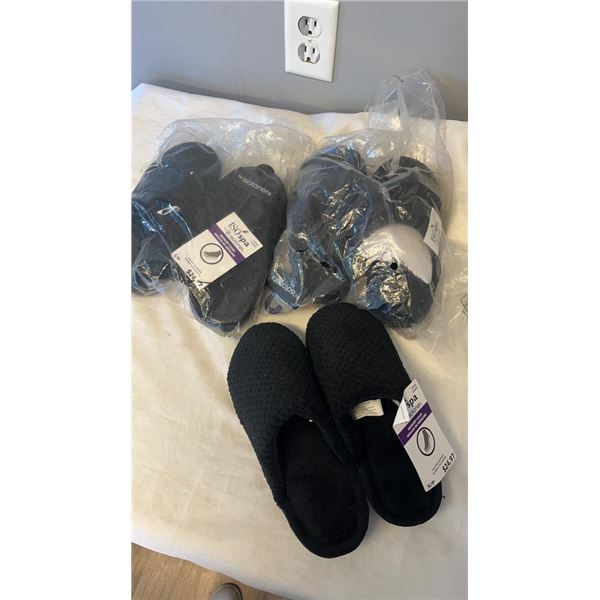 3 NEW PAIRS ISO-SPA MEMORY FOAM SLIPPERS SIZE SMALL