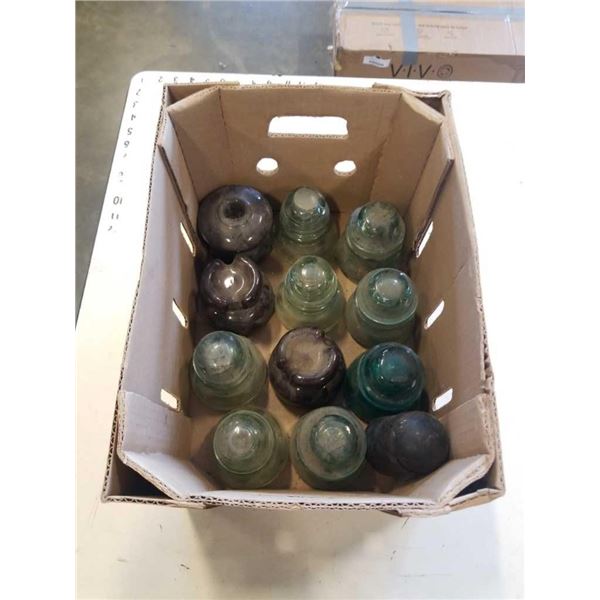 LOT OF GLASS AND PORCELAIN INSULATORS