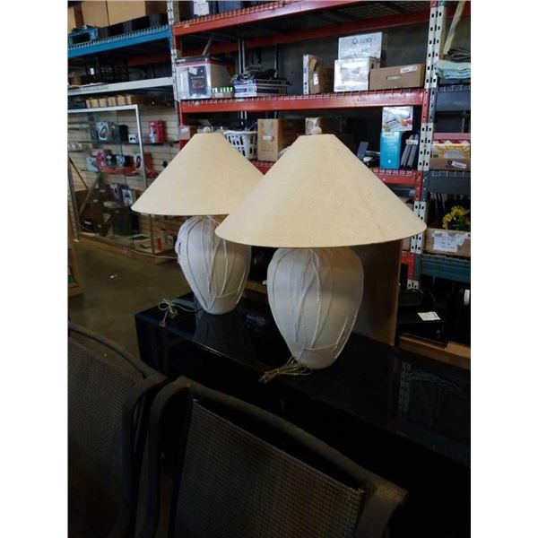 PAIR OF LARGE CERAMIC MCM LAMPS