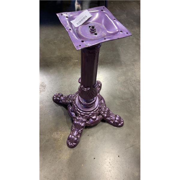 PURPLE CAST IRON PEDESTLE TABLE BASE