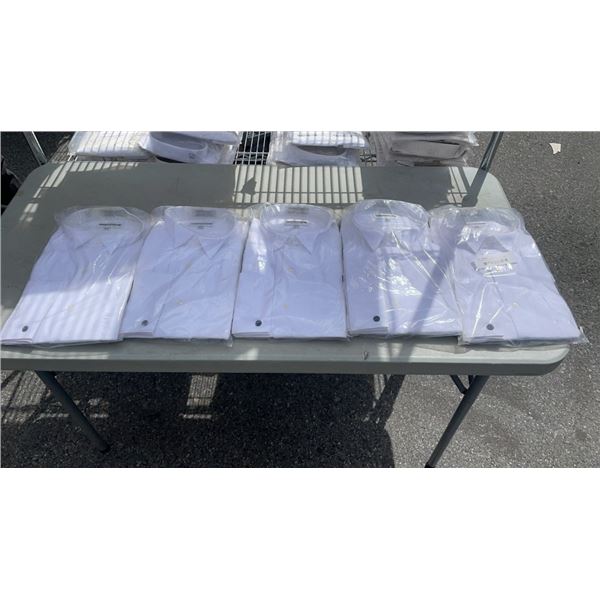 LOT OF 5 NEW CLASSY FORMAL WEAR SHIRTS  SIZE 17.5 34-37