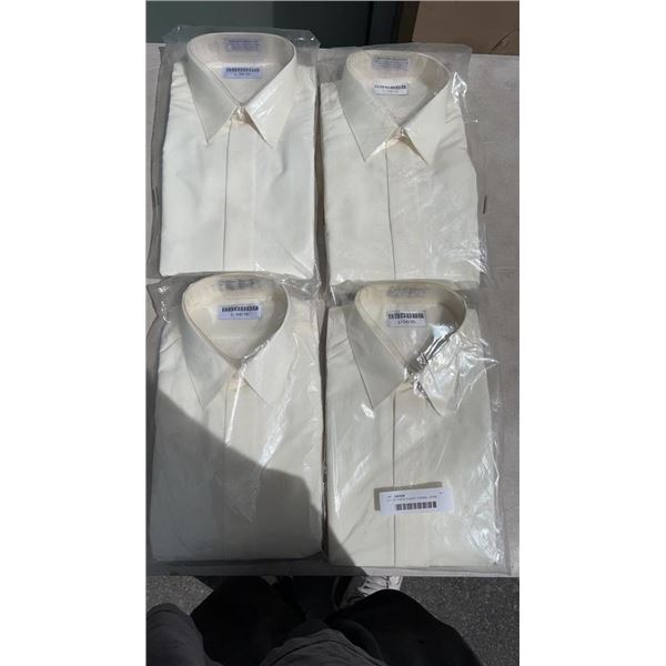 LOT OF 4 NEW CLASSY FORMAL WEAR SHIRTS  SIZE LARGE  34/35