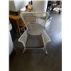 Image 1 : WHITE METAL AND WOVEN ARM CHAIR