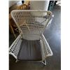 Image 5 : WHITE METAL AND WOVEN ARM CHAIR