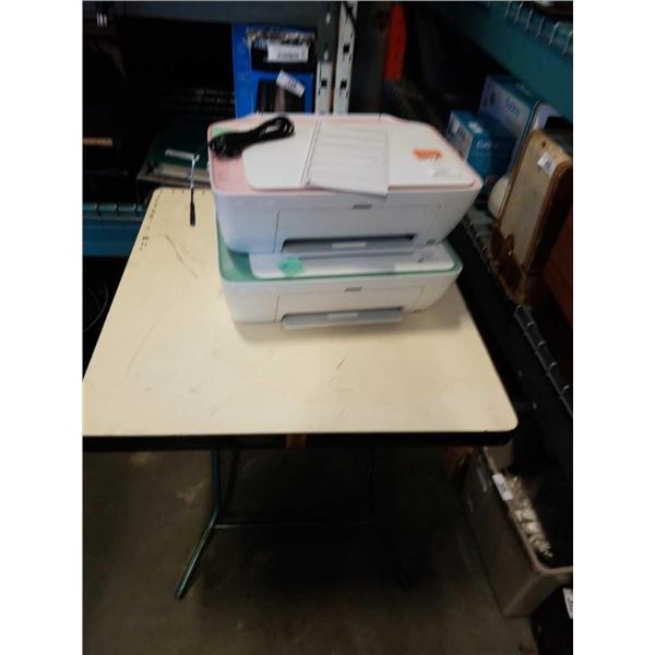 2 HP DESKJET PRINTERS POWER ON NEEDS INK 2742E - RETAIL $198