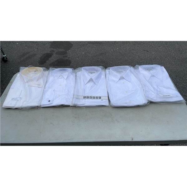 LOT OF 5 NEW CLASSY AND FUMAGALLIS FORMAL WEAR SHIRTS SIZE 16 32/33