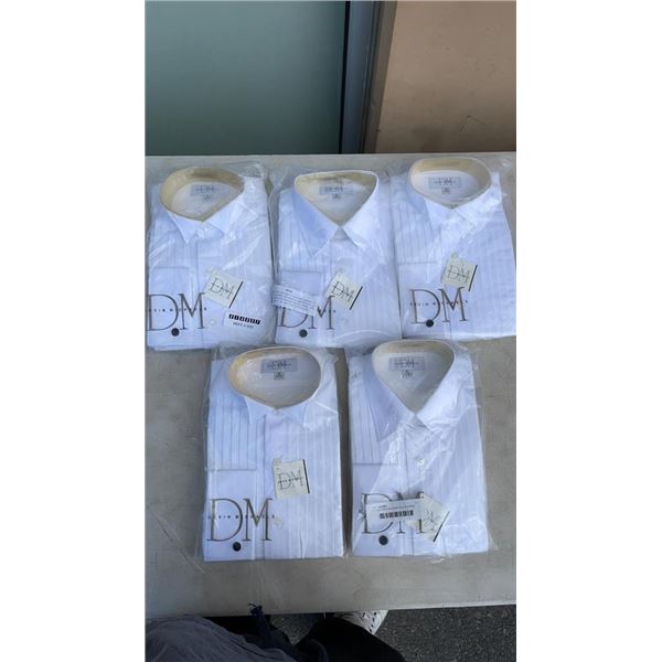 LOT OF 5 NEW DEVIN MICHEALSFORMAL WEAR SHIRTS SIZE 15 34-35