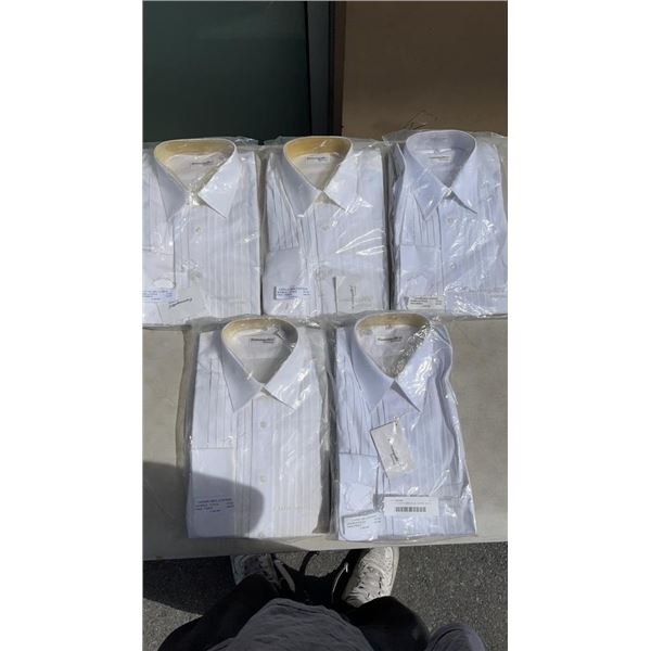 LOT OF 5 NEW FUMAGALLIS FORMAL WEAR SHIRTS SIZE 15 34-35