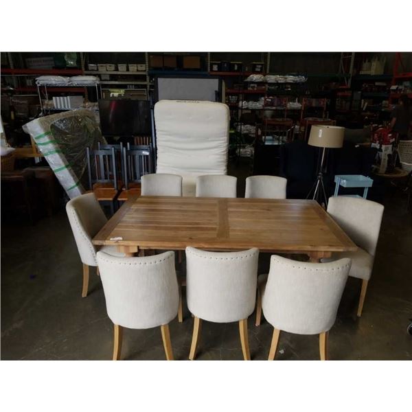 LARGE DINING TABLE AND 8 CHAIRS