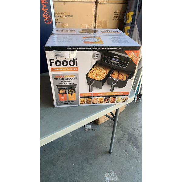 NINJA FOODI 2 BASKET AIR FRYER TESTED AND WORKING - RETAIL $189