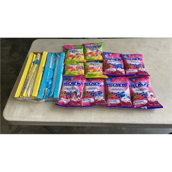 LOT OF HI CHEW SOFT CANDIES AND LAFFY TAFFY BB MAR/JUN 2024