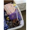 Image 4 : BASKET AND BOX OF BACKPACKS, SHOES, AND DISNEY COLLECTIBLES