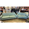 Image 1 : MODERN GREEN SOFA  AND LOVESEAT VERY GOOD CONDITION