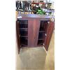 Image 2 : 2 CUPBOARD BAR UNIT WITH SLIDE OUT MIDDLE DRAWER