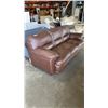 Image 1 : PALLISER HARLEY BROWN REAL LEATHER SOFA