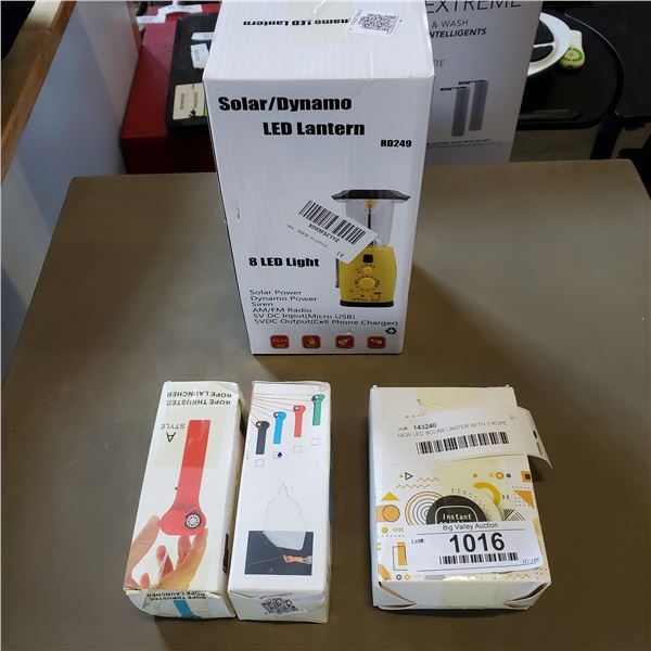 NEW LED SOLAR LANTER WITH 2 ROPE THRUSTERS AND MINI PRINTER