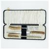 Image 1 : Antique Stag Horn Carving Set in Case