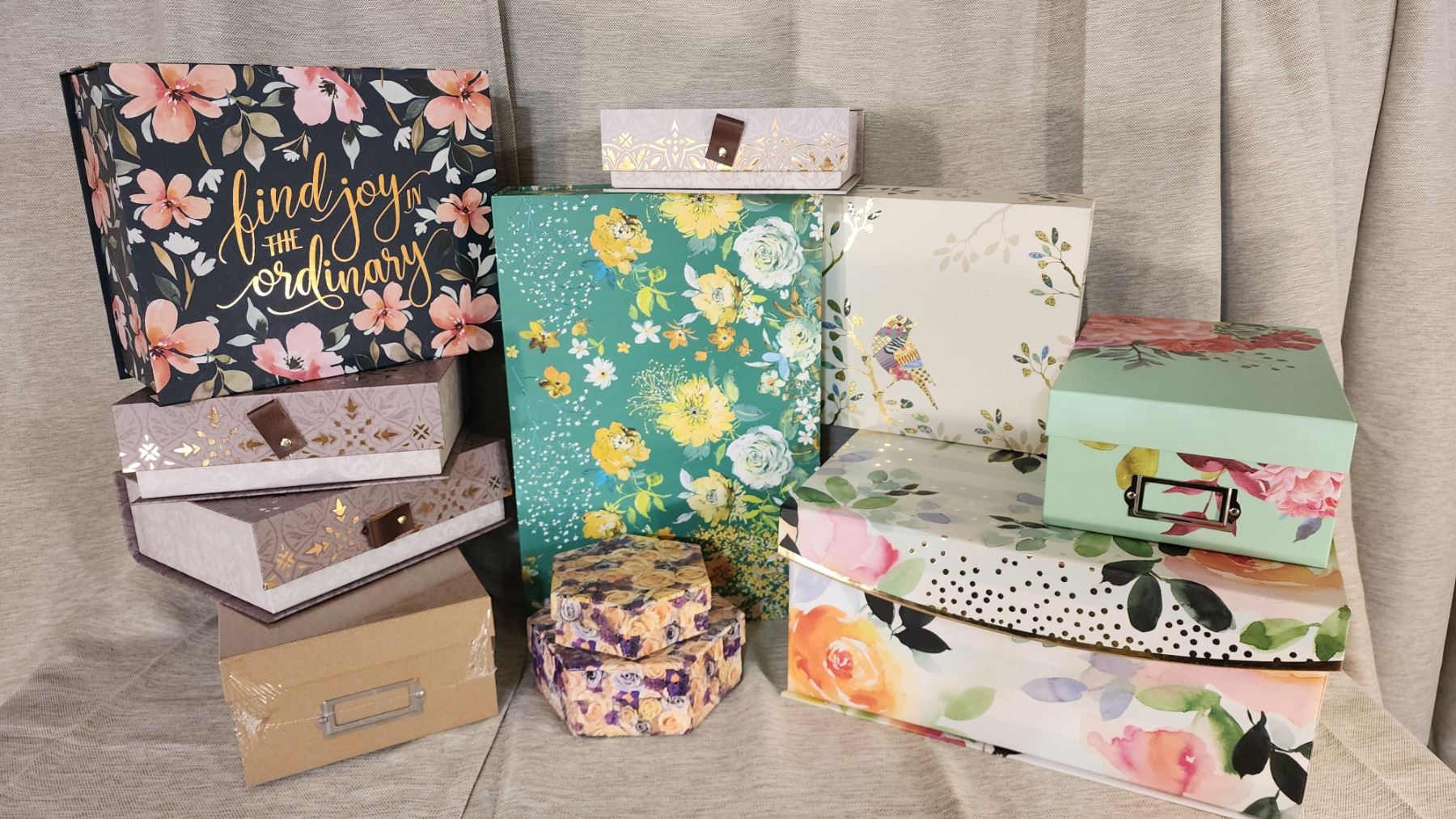 Box Butiful Large LOT of Beautiful NEW Gift and Storage Boxes