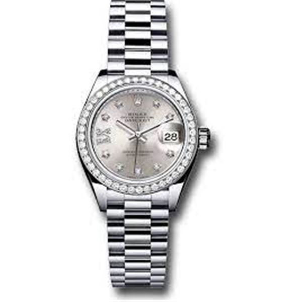 Rolex 28MM President WG with Diamond Bezel Model # 279139