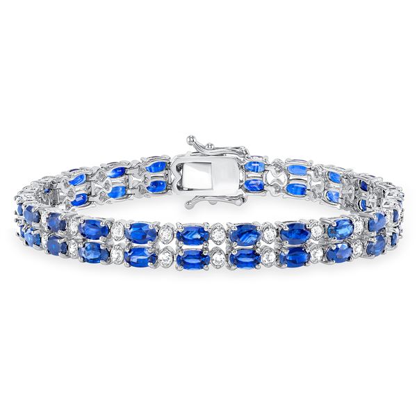 12.57ct Ceylon Sapphire & Diamond Bracelet