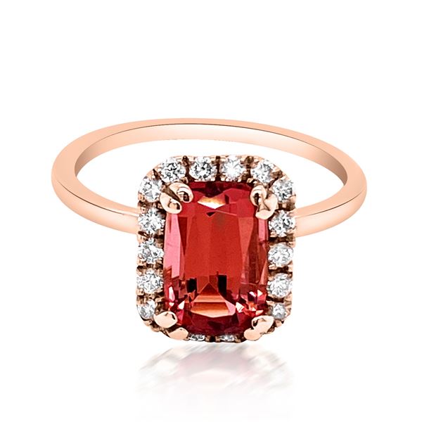 1.73ct Natural TOURMALINE 14K Rose Gold 2.7gm Ring