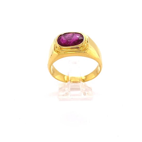 2.79ct Ruby 18K YG 9.09gm Ring